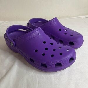 Crocs Classic Clogs Purple Slip On Sandals Men’s Size 10